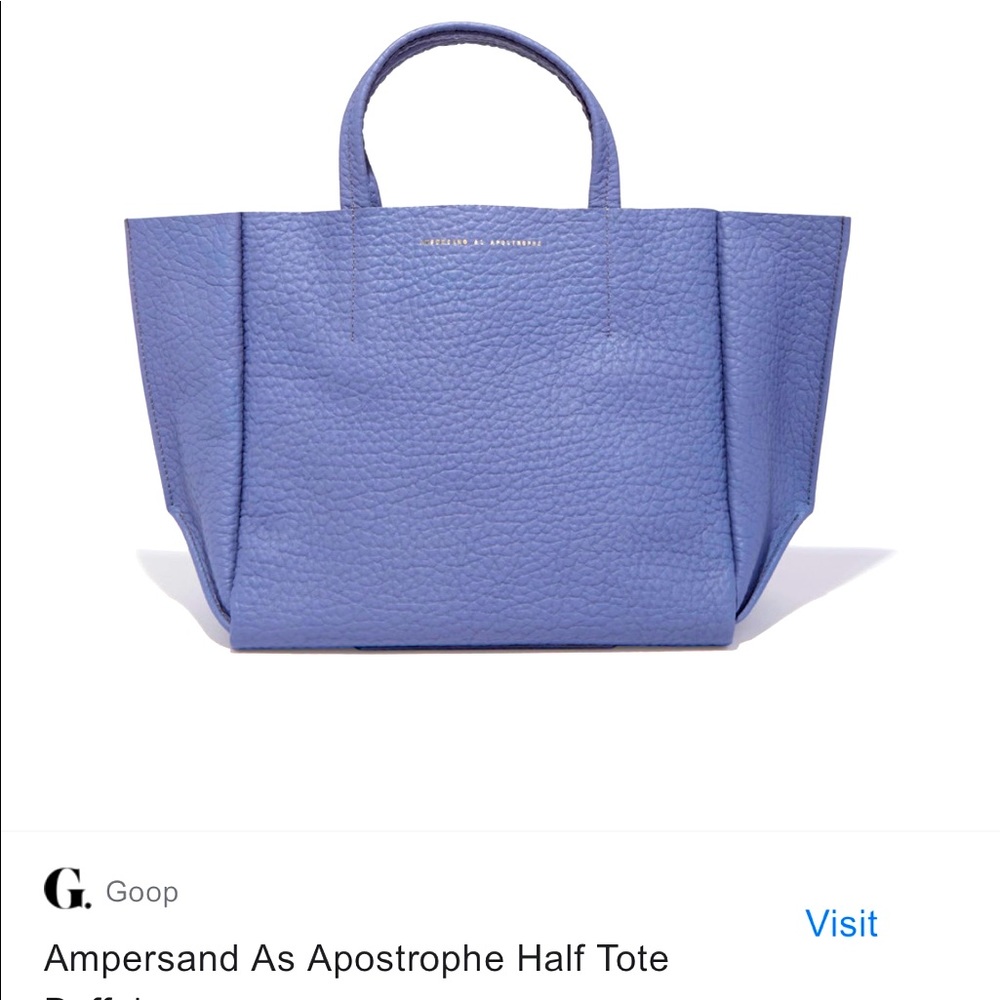 AMPERSAND AS APOSTROPHE sideways leather half tote